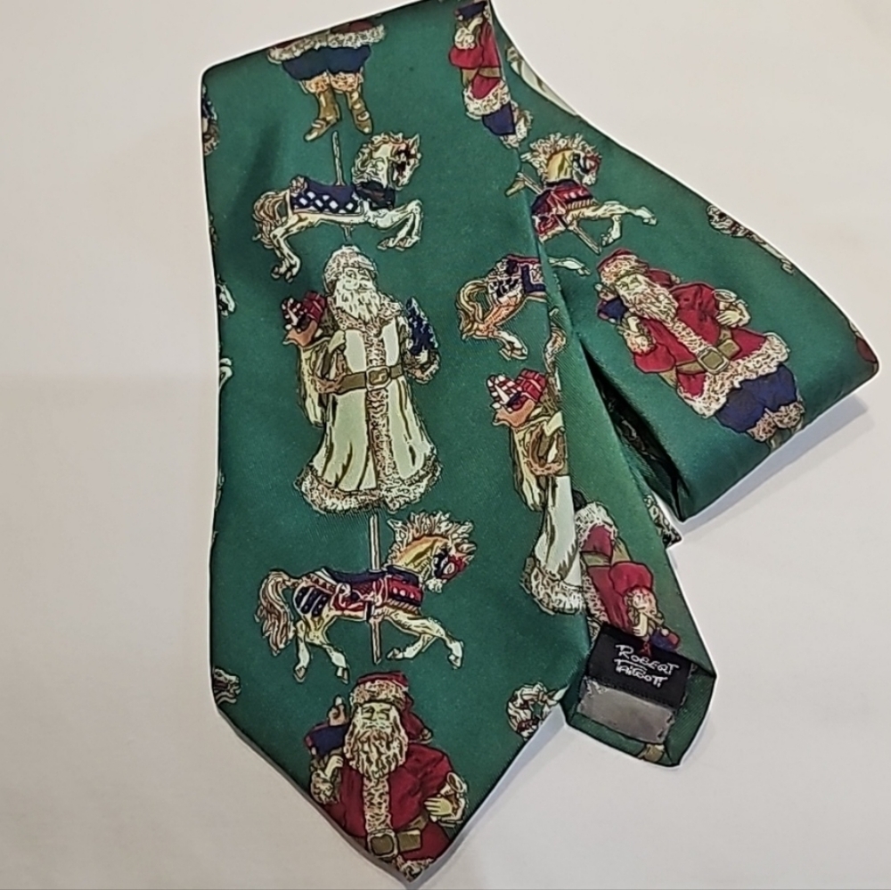 Robert Talbott Silk Hand Printed in Italy Hand Sewn Holiday Tie For Nordstrom